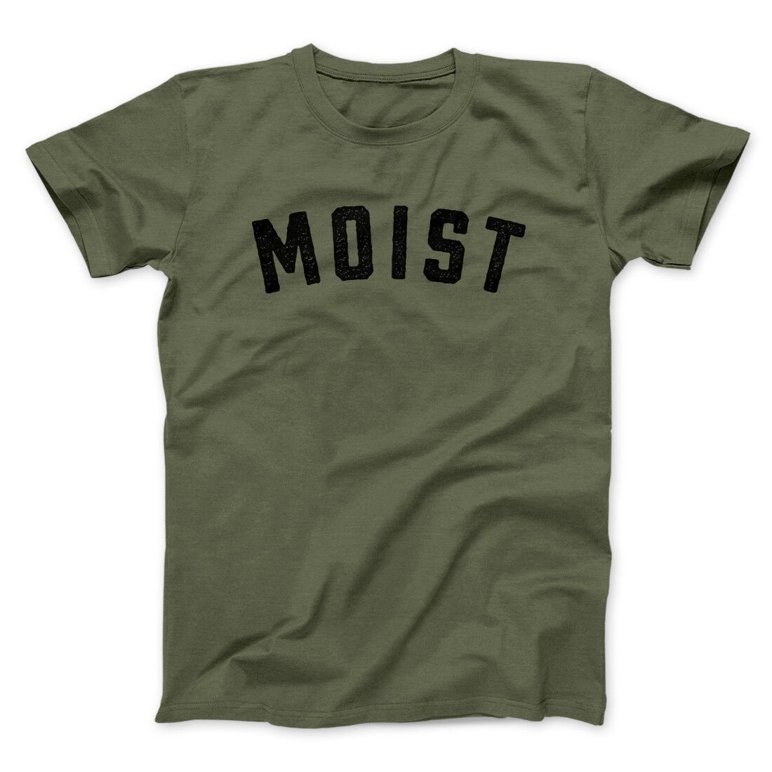 Moist Funny Unisex T-Shirt - Ultra-Soft Cotton Blend, Baby Rib Collar, US Printed