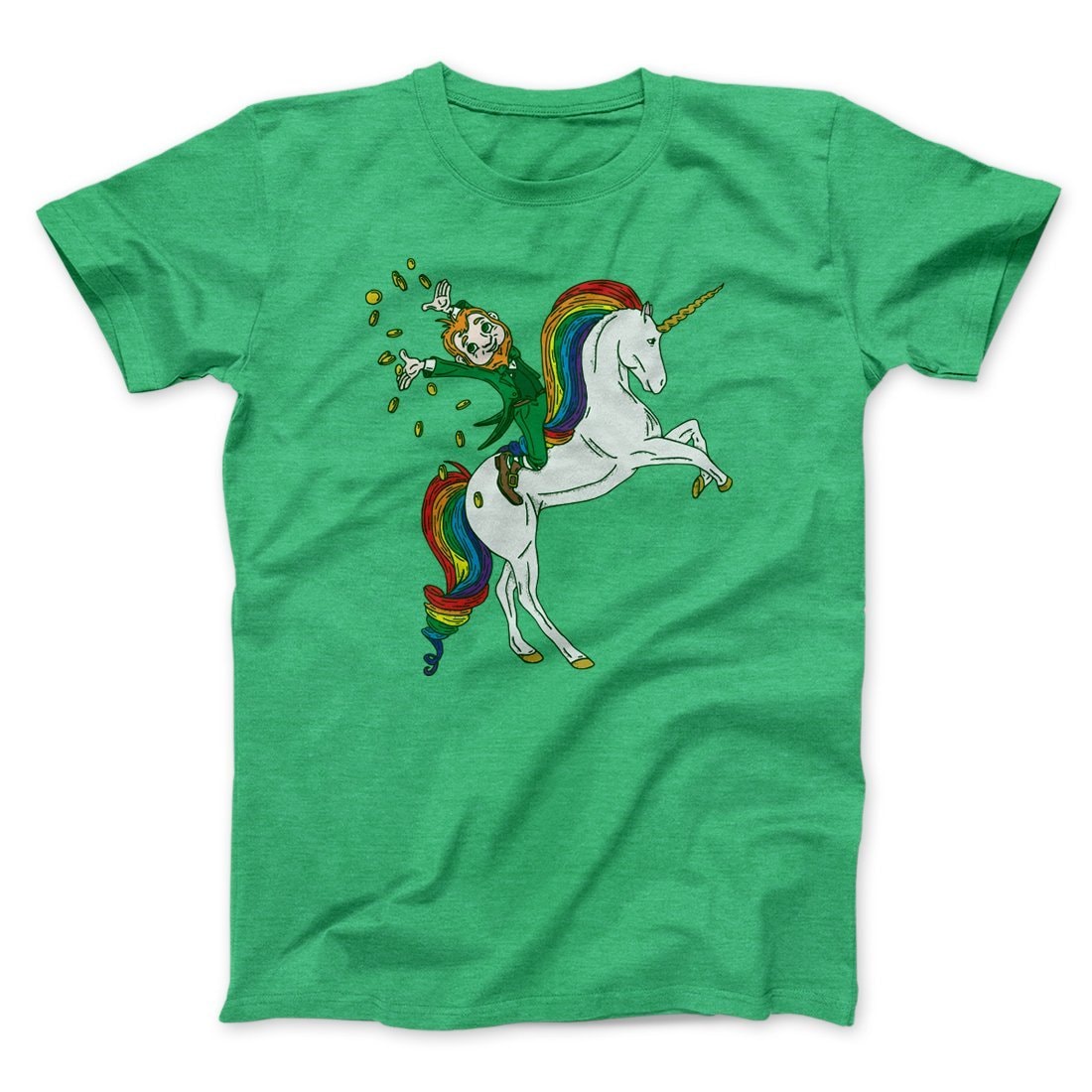 Leprechaun Unicorn Jockey T-Shirt - Unisex Cotton Tee