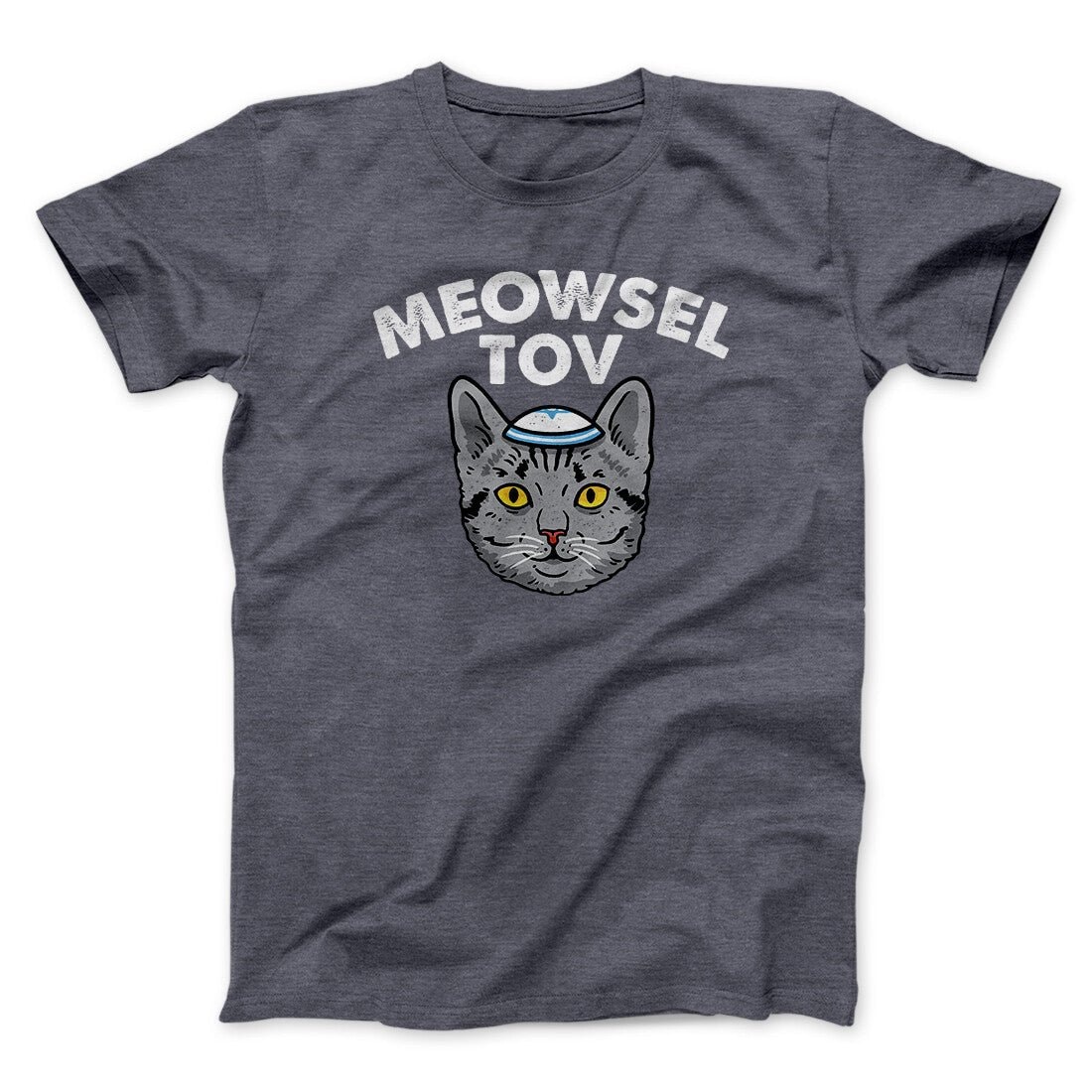 Meowsel Tov Funny Hanukkah Unisex T-Shirt - Cotton Poly Blend