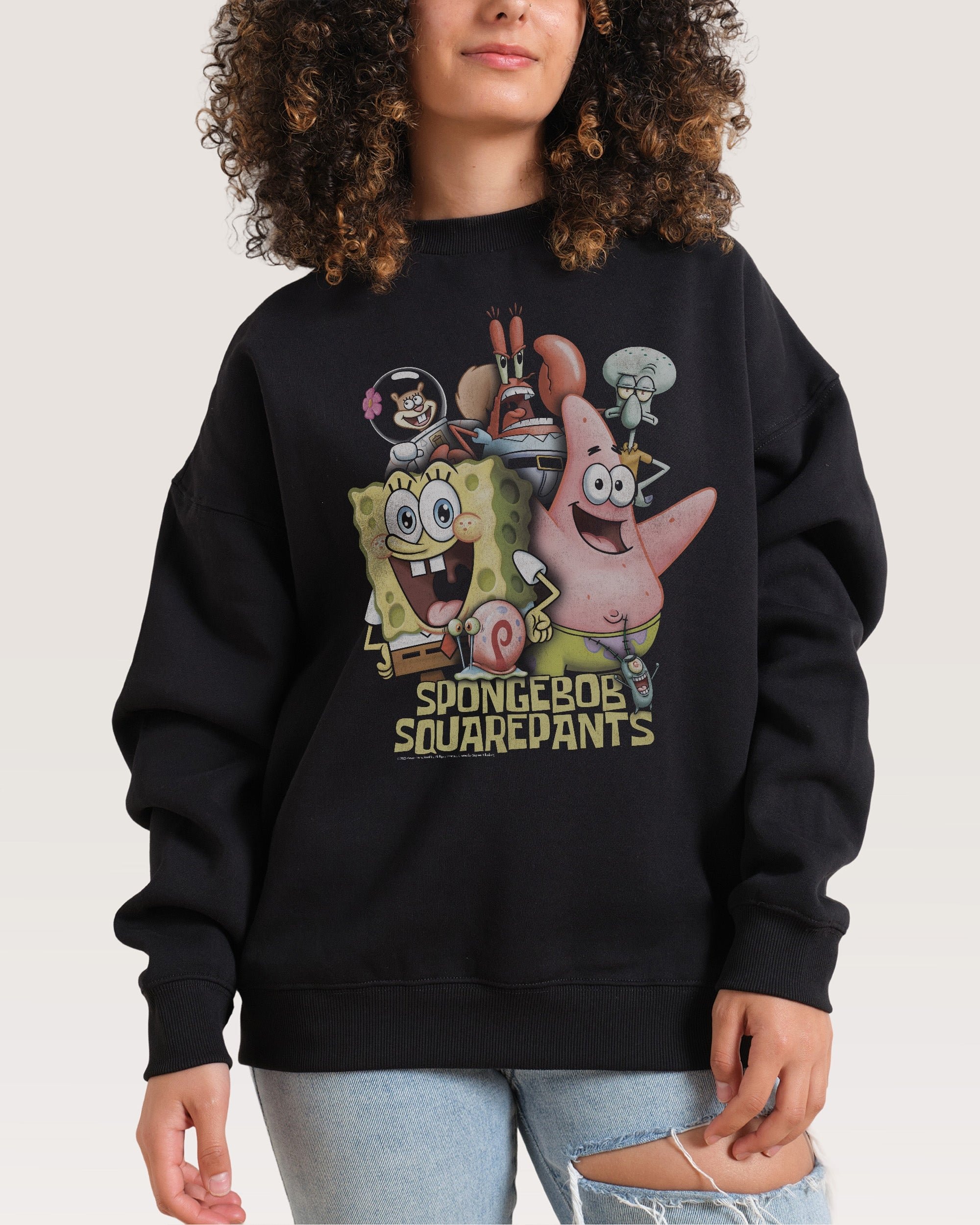 Bikini Bottom Crew Sweatshirt SpongeBob Unisex Graphic 340gsm Cotton Blend
