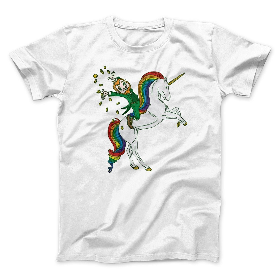 Leprechaun Unicorn Jockey T-Shirt - Unisex Cotton Tee
