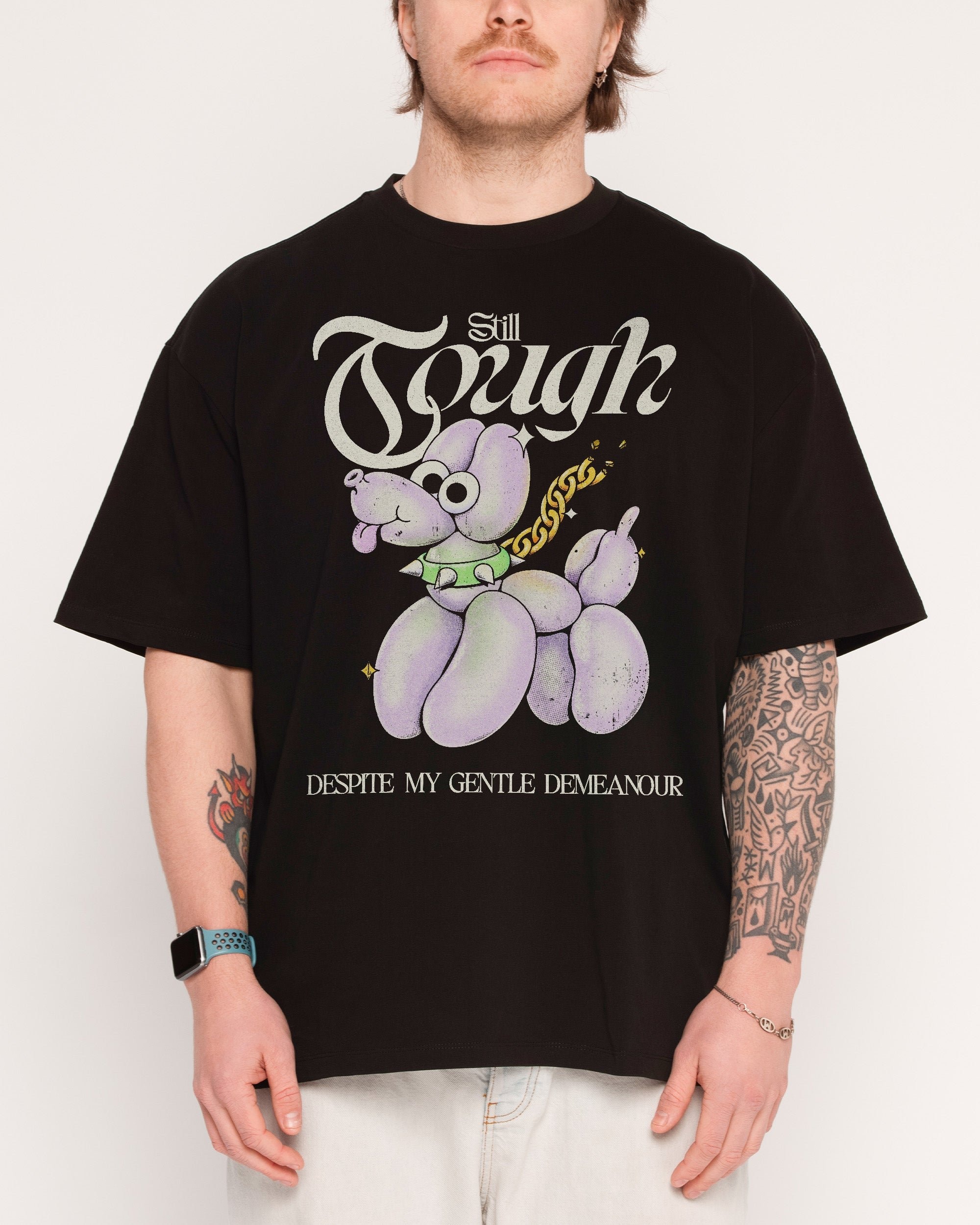 Still Tough Oversized Graphic Tee Unisex 90s Boxy Fit 100% Combed Cotton Heavyweight