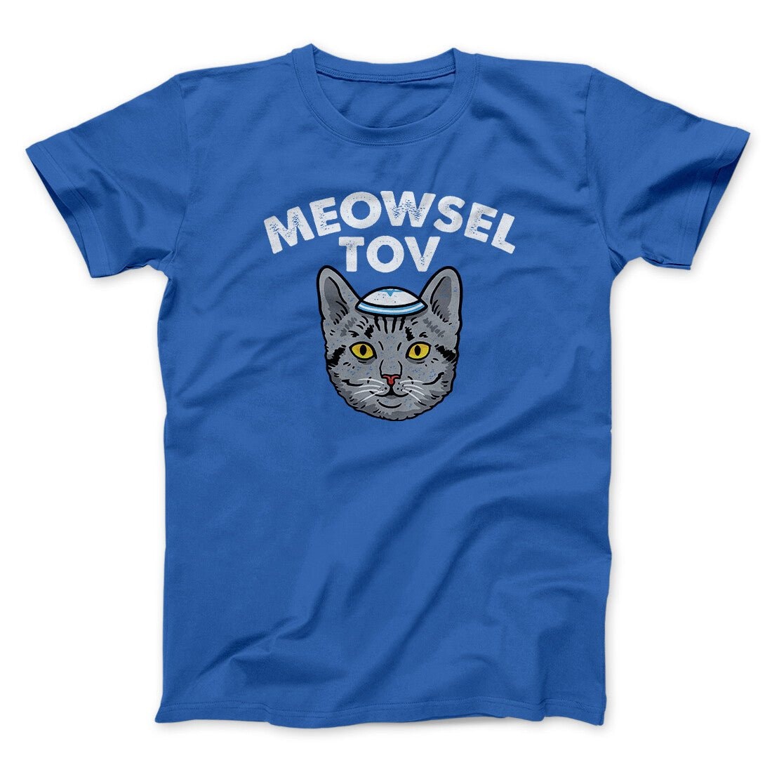 Meowsel Tov Funny Hanukkah Unisex T-Shirt - Cotton Poly Blend
