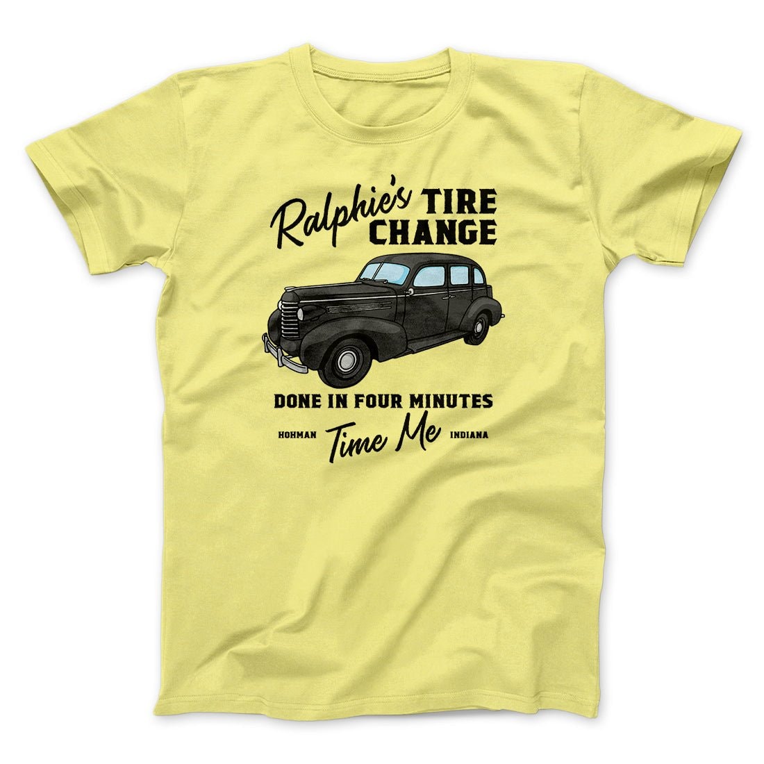 Ralphie's Tire Change Funny Movie T-Shirt - Unisex Cotton Crew Neck Tee