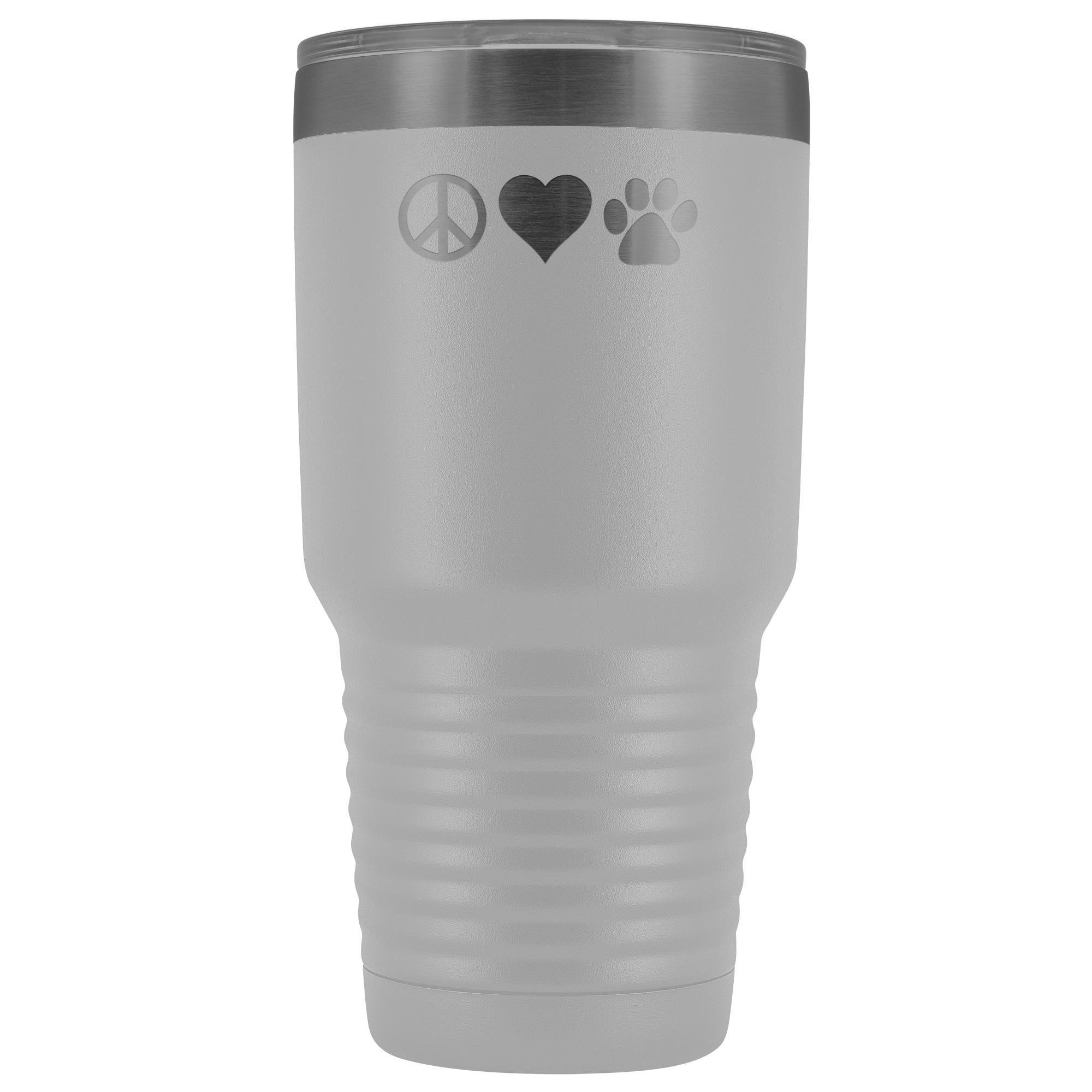 Peace, love, paws 30oz Vacuum Tumbler