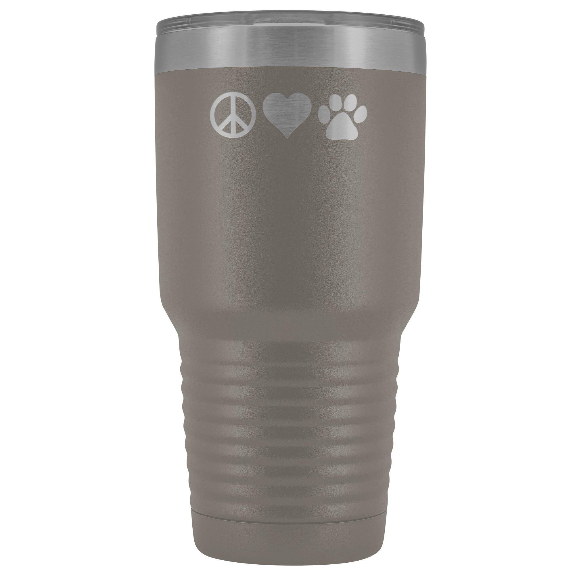 Peace, love, paws 30oz Vacuum Tumbler