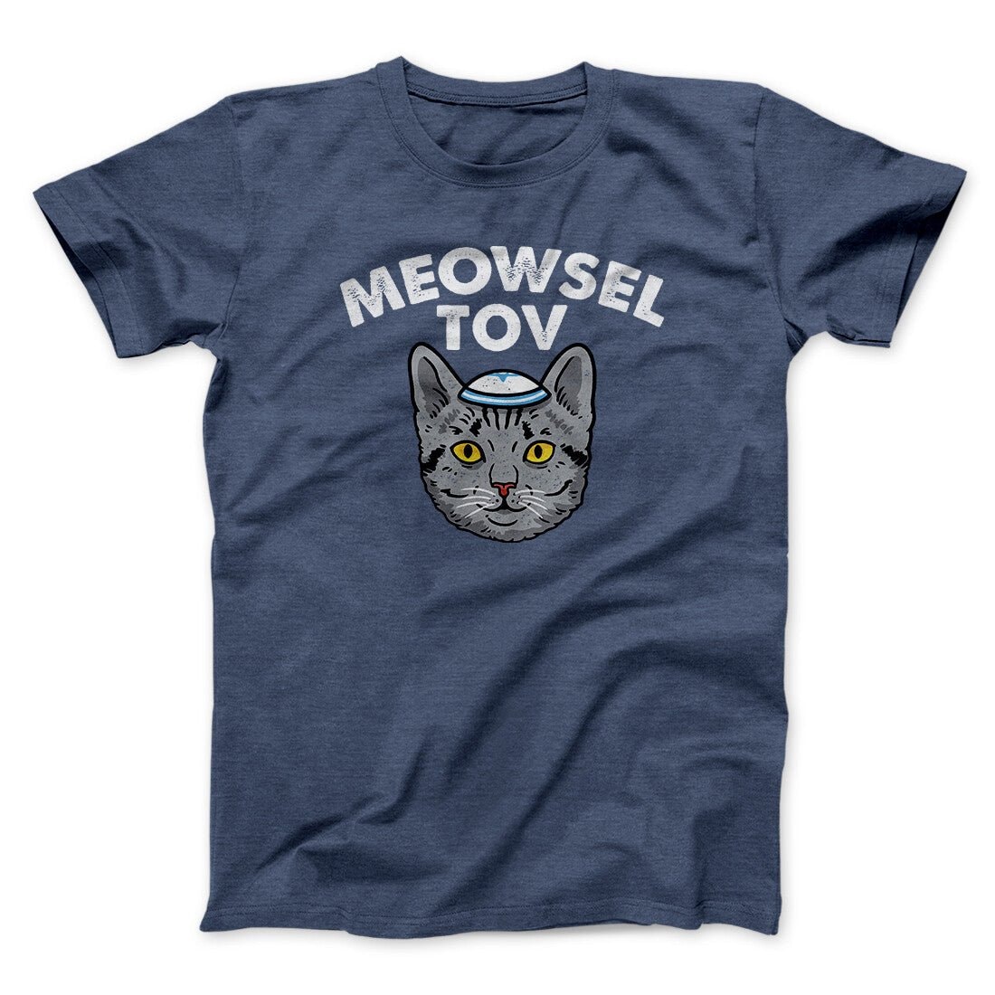 Meowsel Tov Funny Hanukkah Unisex T-Shirt - Cotton Poly Blend