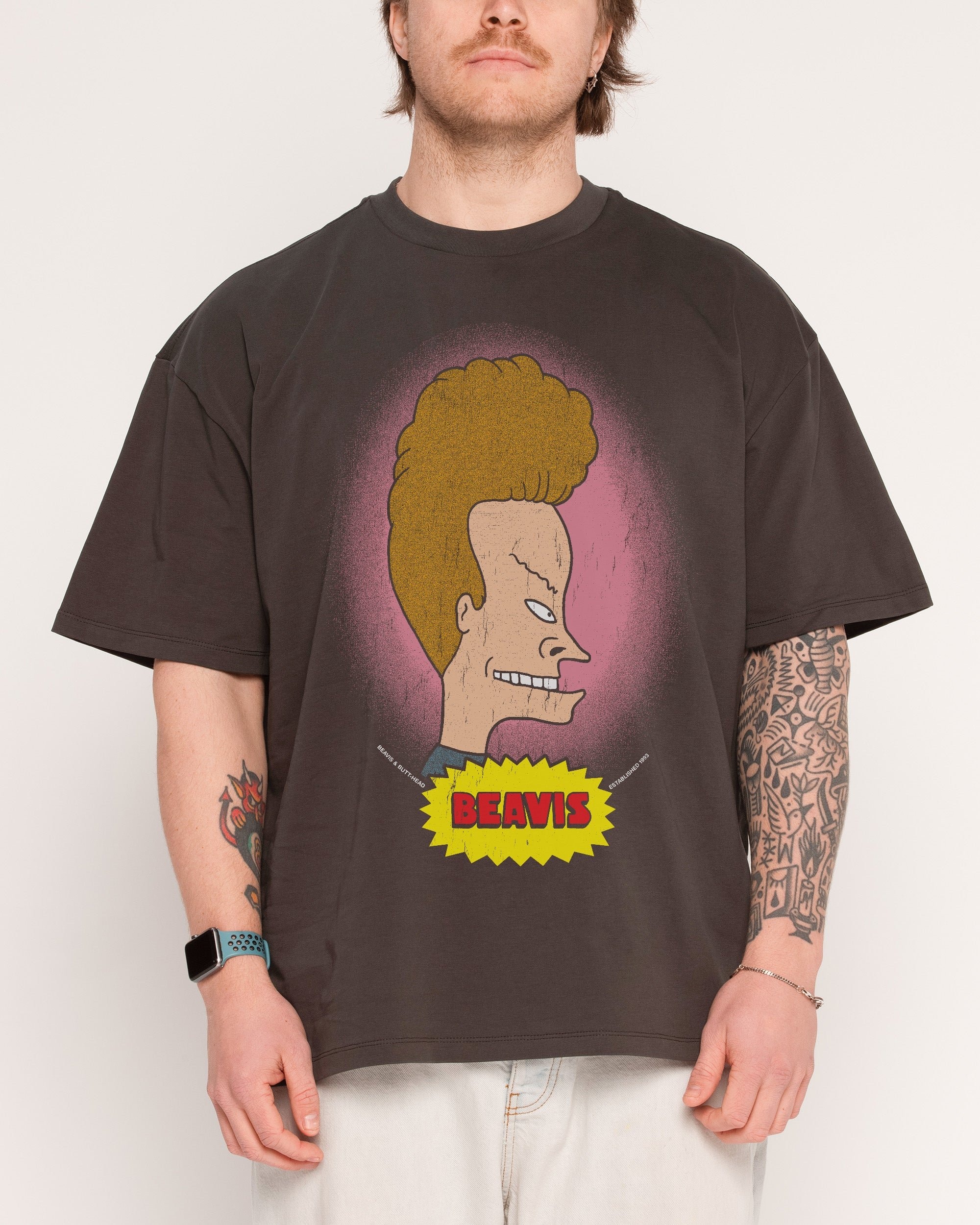 Face Off Beavis and Butt-Head Oversized Graphic Tee Unisex 100% Cotton Heavyweight