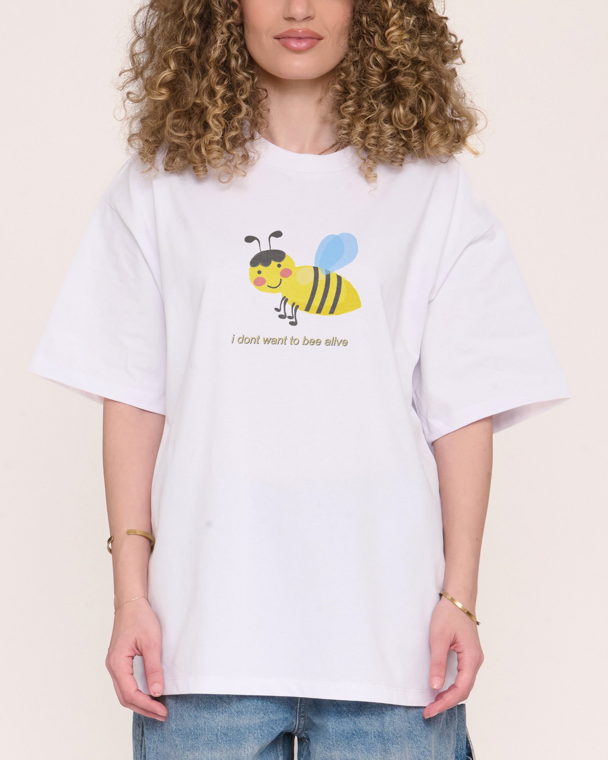 I Don't Want To Oversized Graphic Tee Unisex 100% Combed Cotton 275gsm