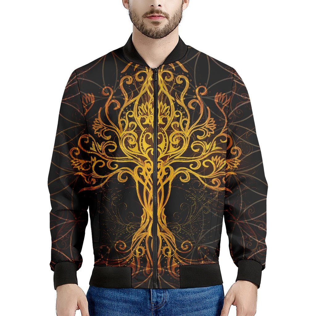 Yggdrasil Tree Of Life Print Men's Bomber Jacket