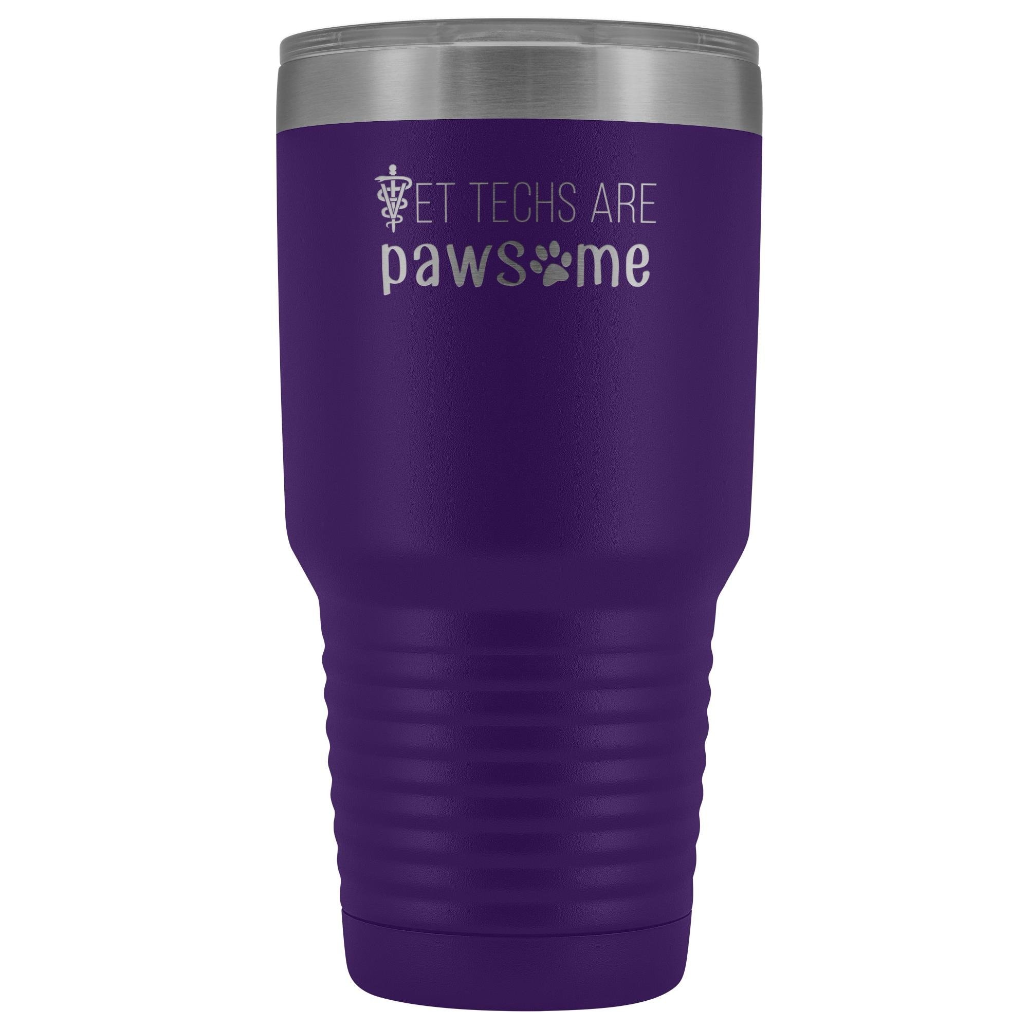 Vet techs are pawsome 30oz Vacuum Tumbler
