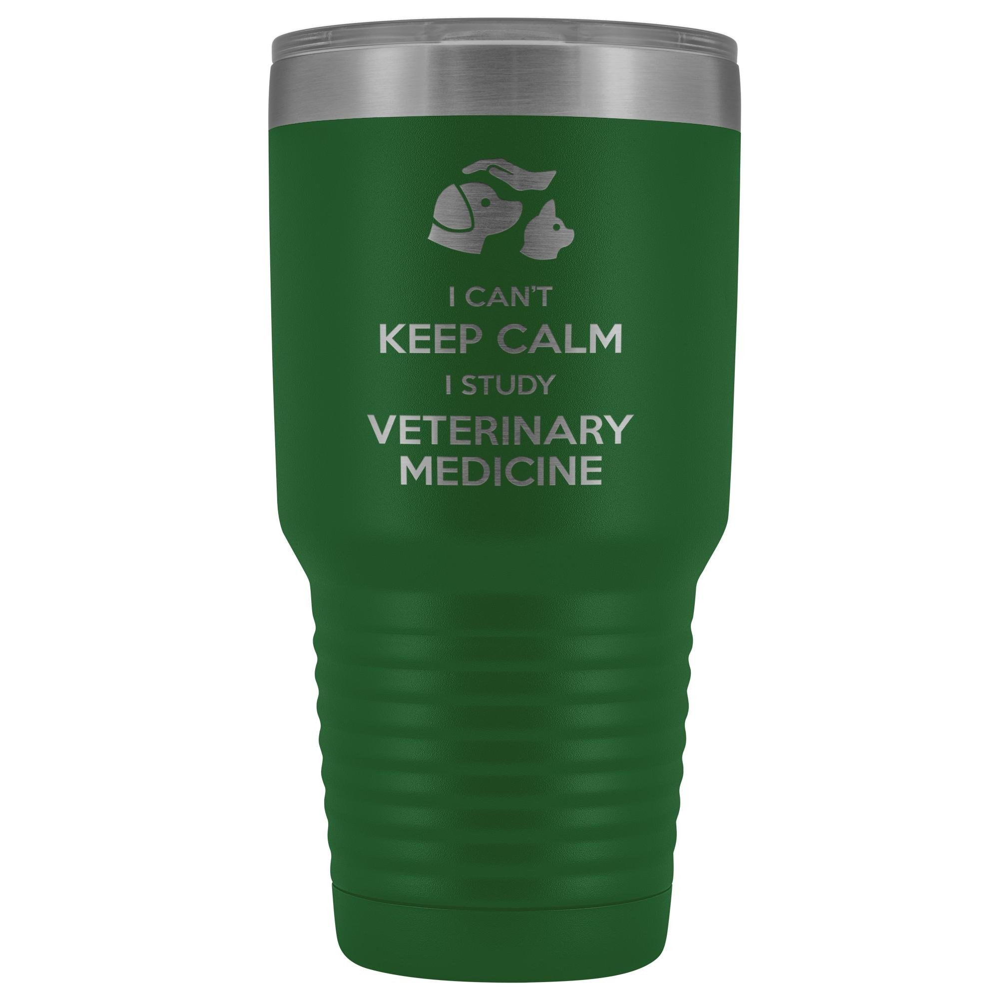 Vet Student I can't keep calm, i study veterinary medicine 30oz Vacuum Tumbler