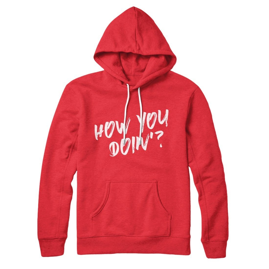 How You Doin'? Unisex Pullover Hoodie - Cotton Polyester Blend, Loose Fit