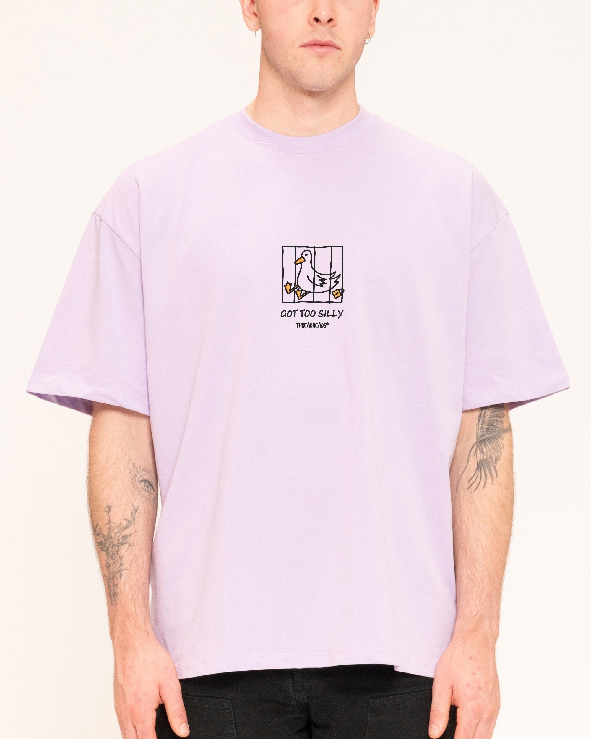 Got Too Silly Oversized Graphic Tee Unisex 90s Boxy Fit 100% Combed Cotton
