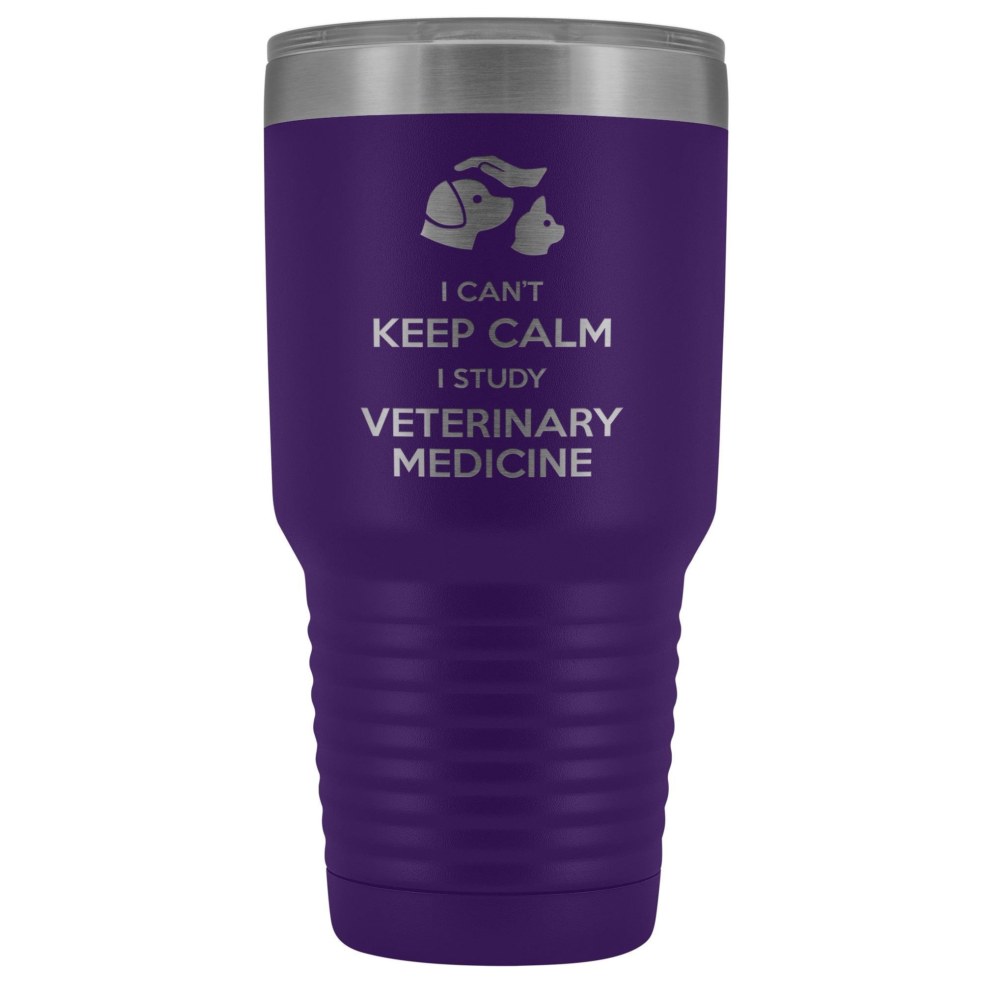Vet Student I can't keep calm, i study veterinary medicine 30oz Vacuum Tumbler