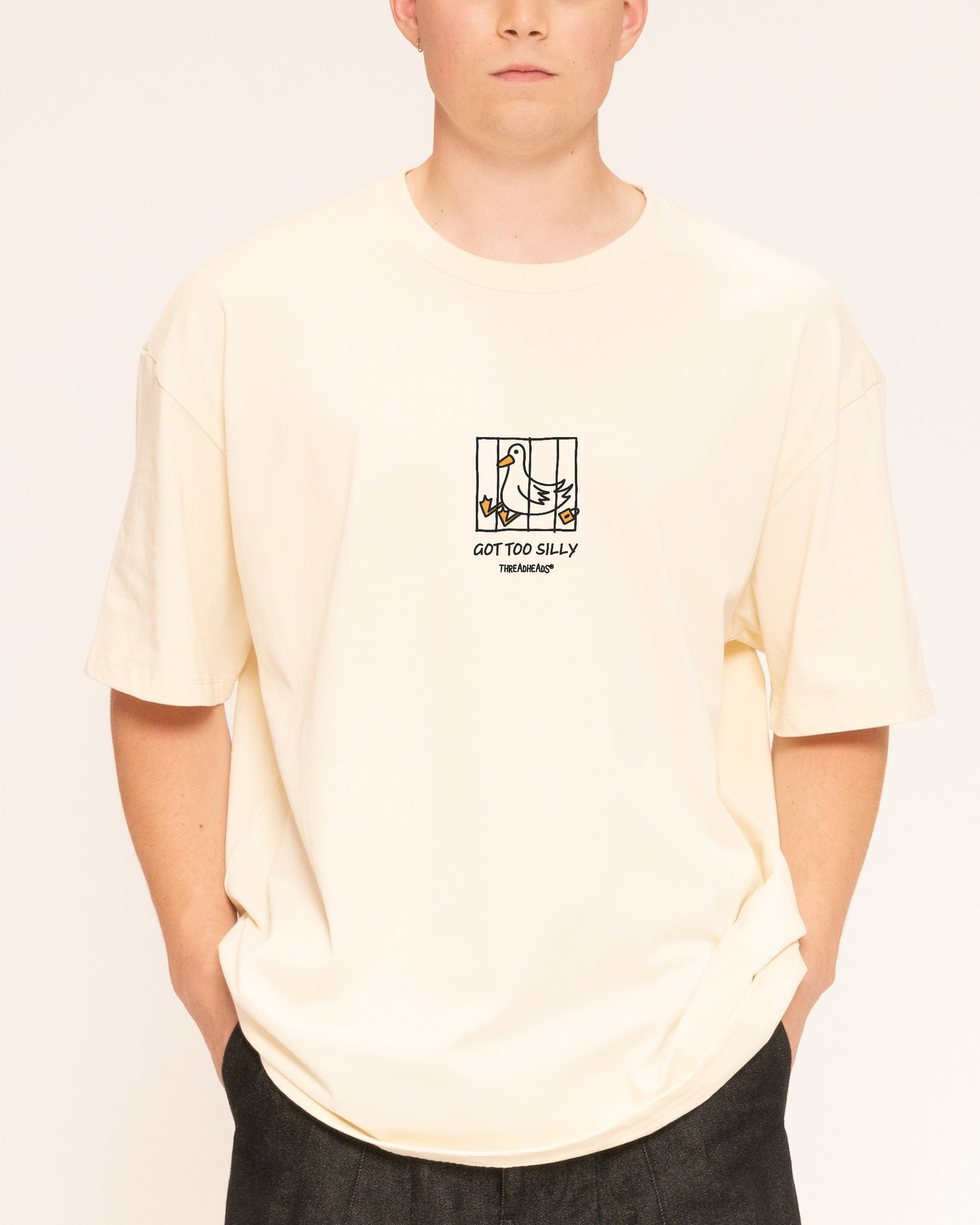 Got Too Silly Oversized Graphic Tee Unisex 90s Boxy Fit 100% Combed Cotton