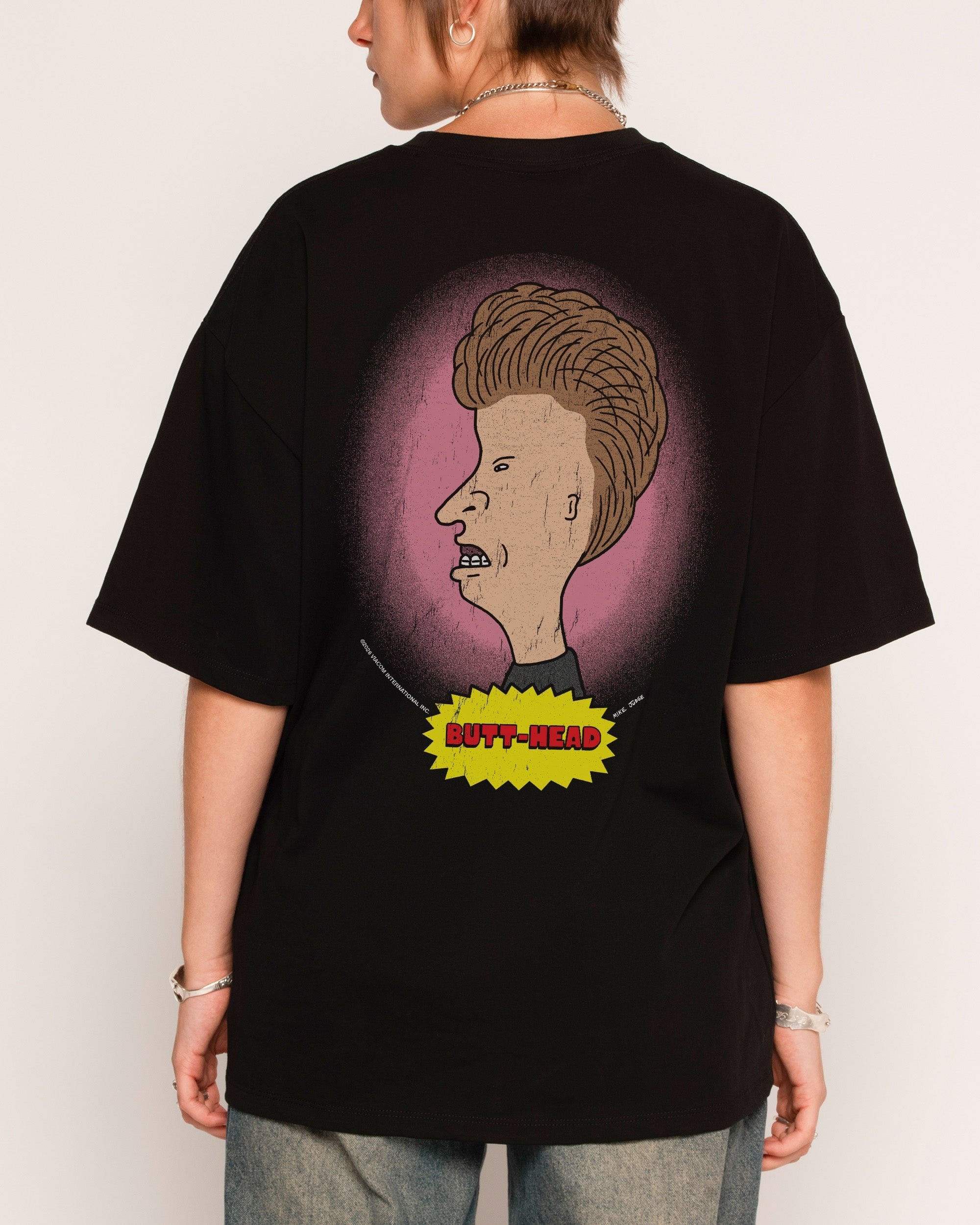 Face Off Beavis and Butt-Head Oversized Graphic Tee Unisex 100% Cotton Heavyweight
