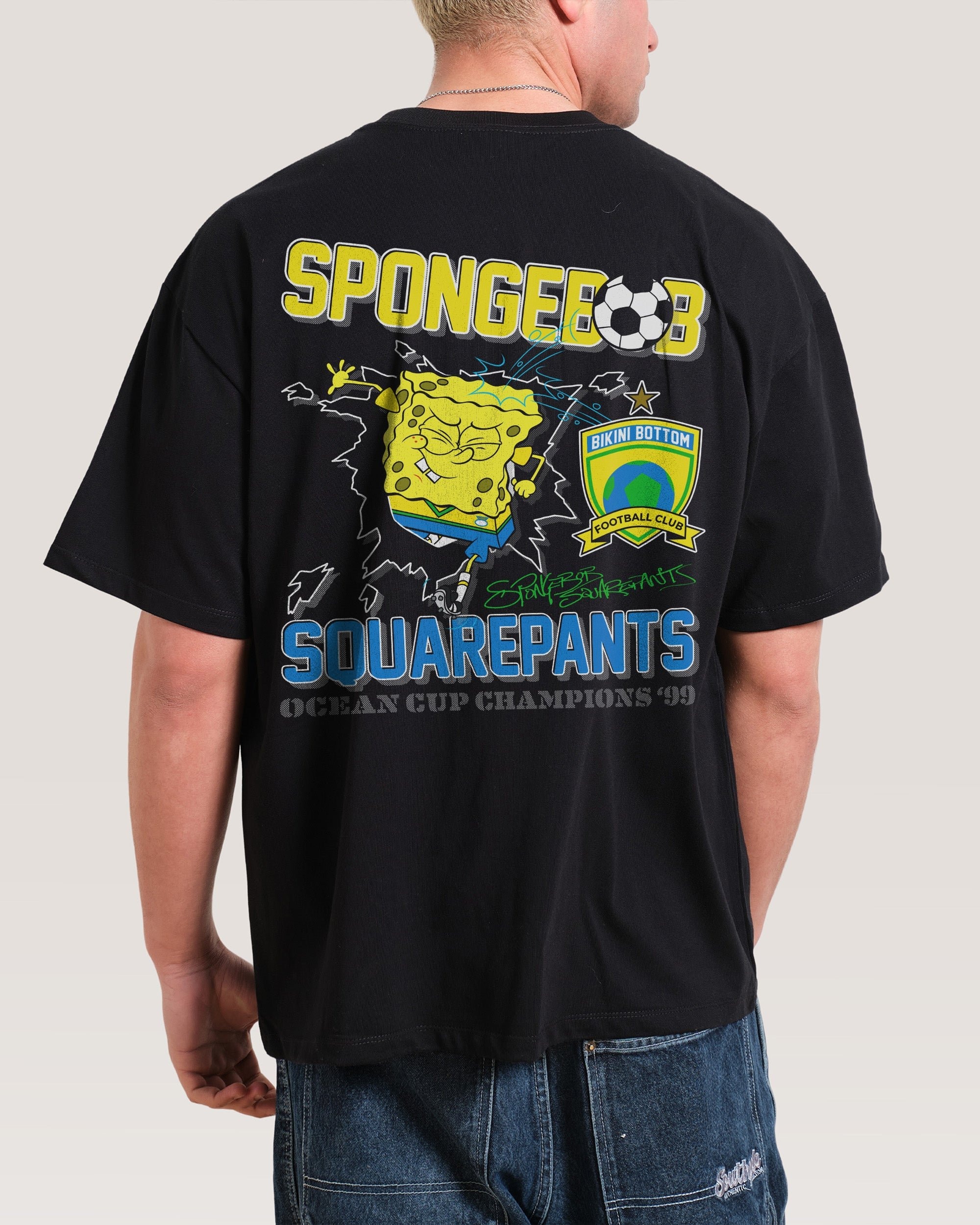 99 Champs Oversized SpongeBob Graphic Tee Unisex 90s Boxy Fit Threadheads 100% Combed Cotton