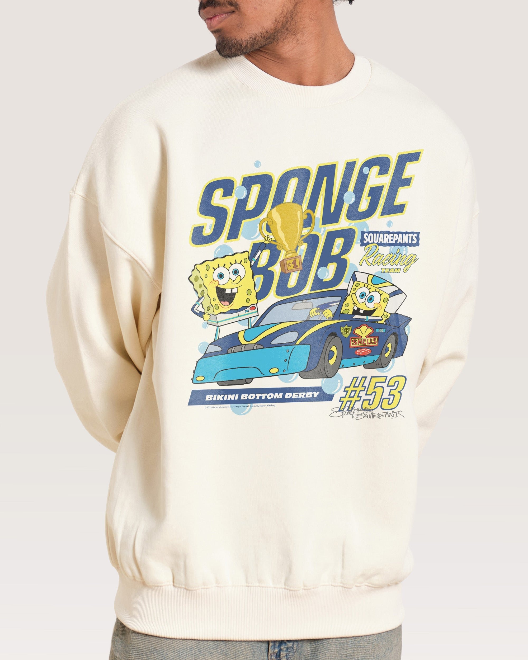 Spongebob Racing Unisex Sweatshirt - Premium 340gsm Cotton Poly Blend