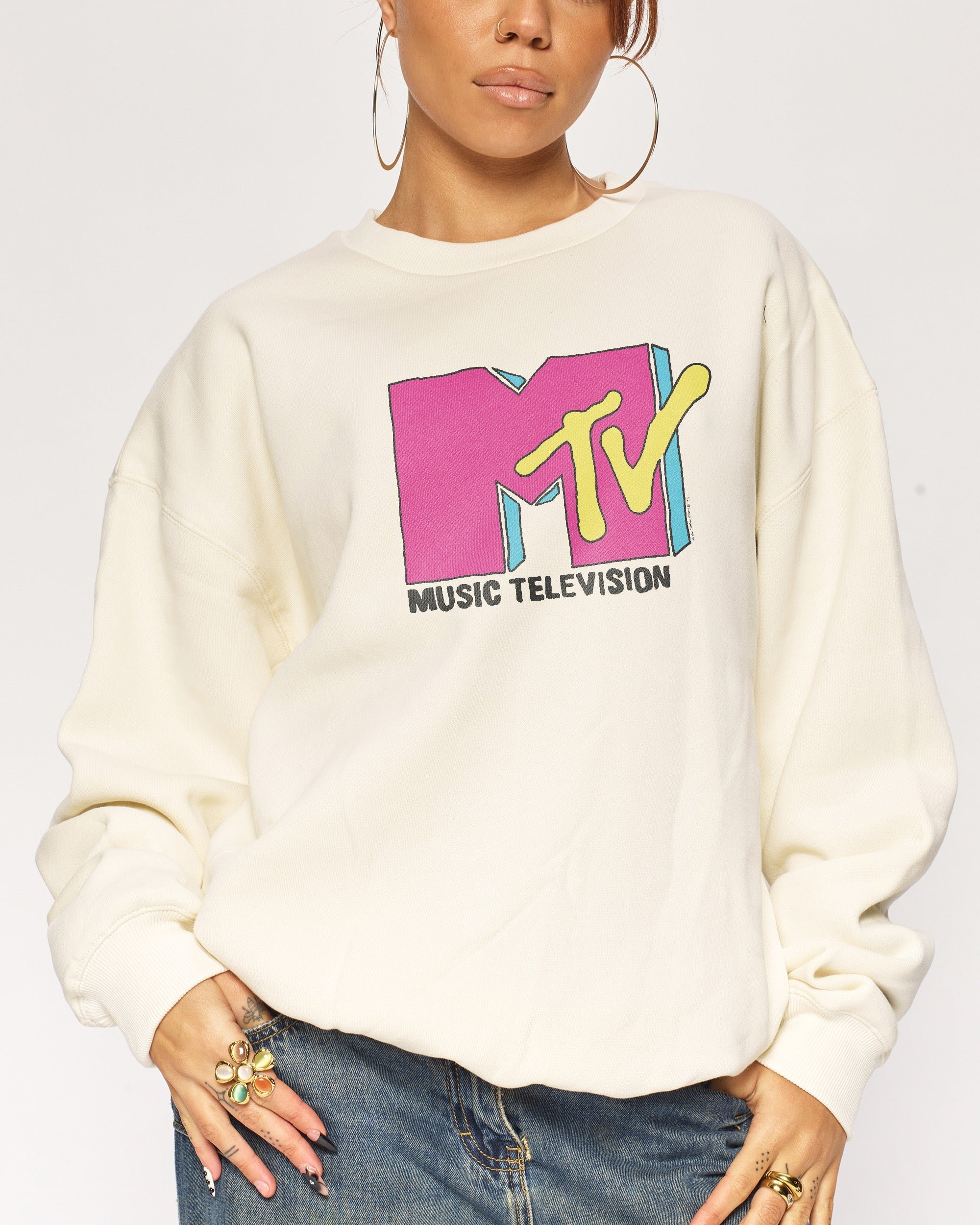 Classic MTV Logo Unisex Sweatshirt - Premium 340gsm Cotton Poly Blend